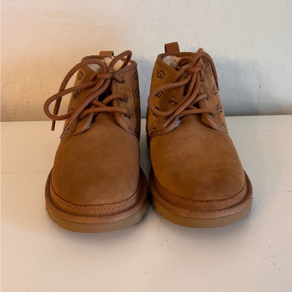 UGG Mens Chestnut Embossed Logo Neumel Suede Chukka Lined Boots, Sz 6 1129211 main image 8